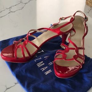 Stuart Weizmann Red Sandals.